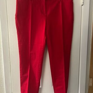 Worthington Red Slim Ankle Pants Size 8
